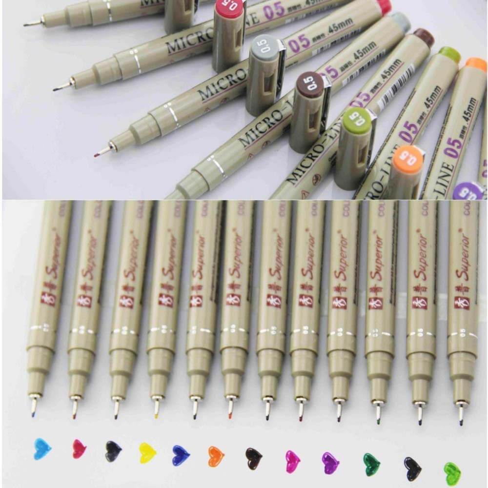 Copic Marker Sketch - 12 Colors Porous-Point Pens Drawing Design