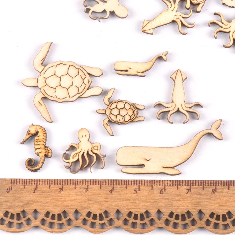 20Pcs 25-40mm Sea Turtle/horse - Embellish Craft ulasan dan harga