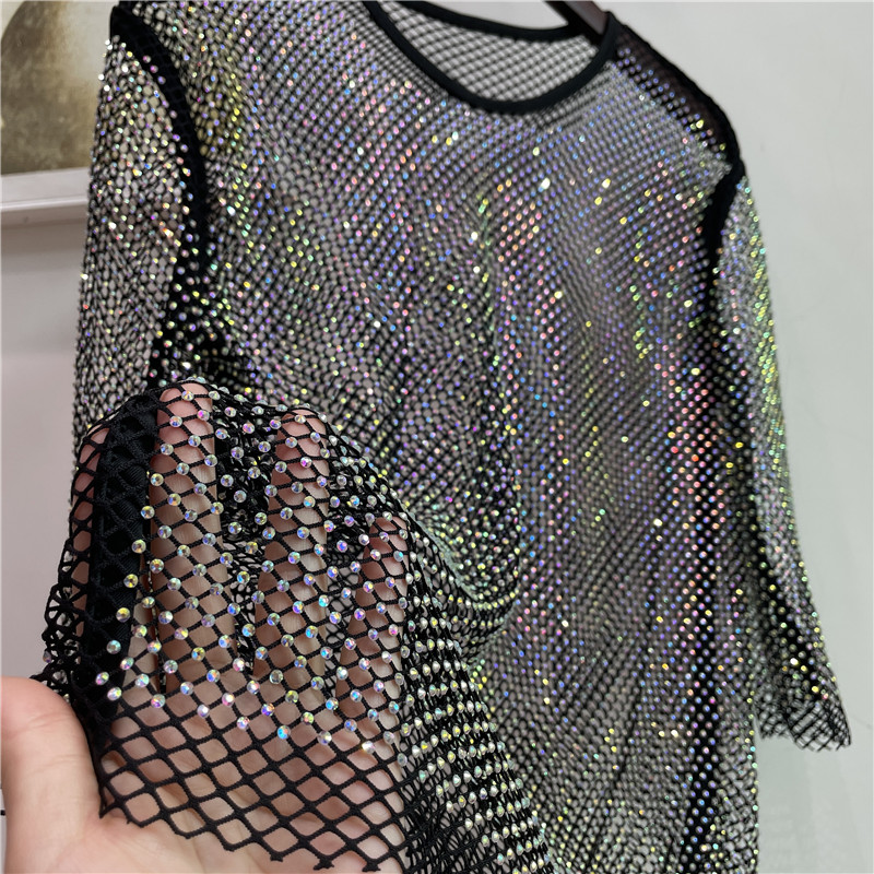 ColorShiny Diamonds  Electric  - Crystal Mesh Fabric ulasan dan harga