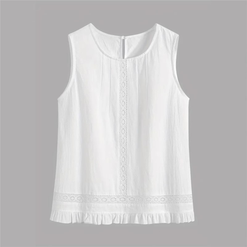 New Women Summer 2Piece Set Wh - Elastic Lace Trim ulasan dan harga