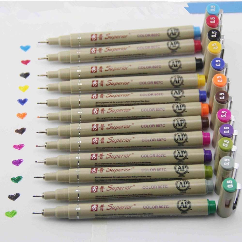 12 Colors Porous-Point Pens Dr - Copic Marker Sketch ulasan dan harga