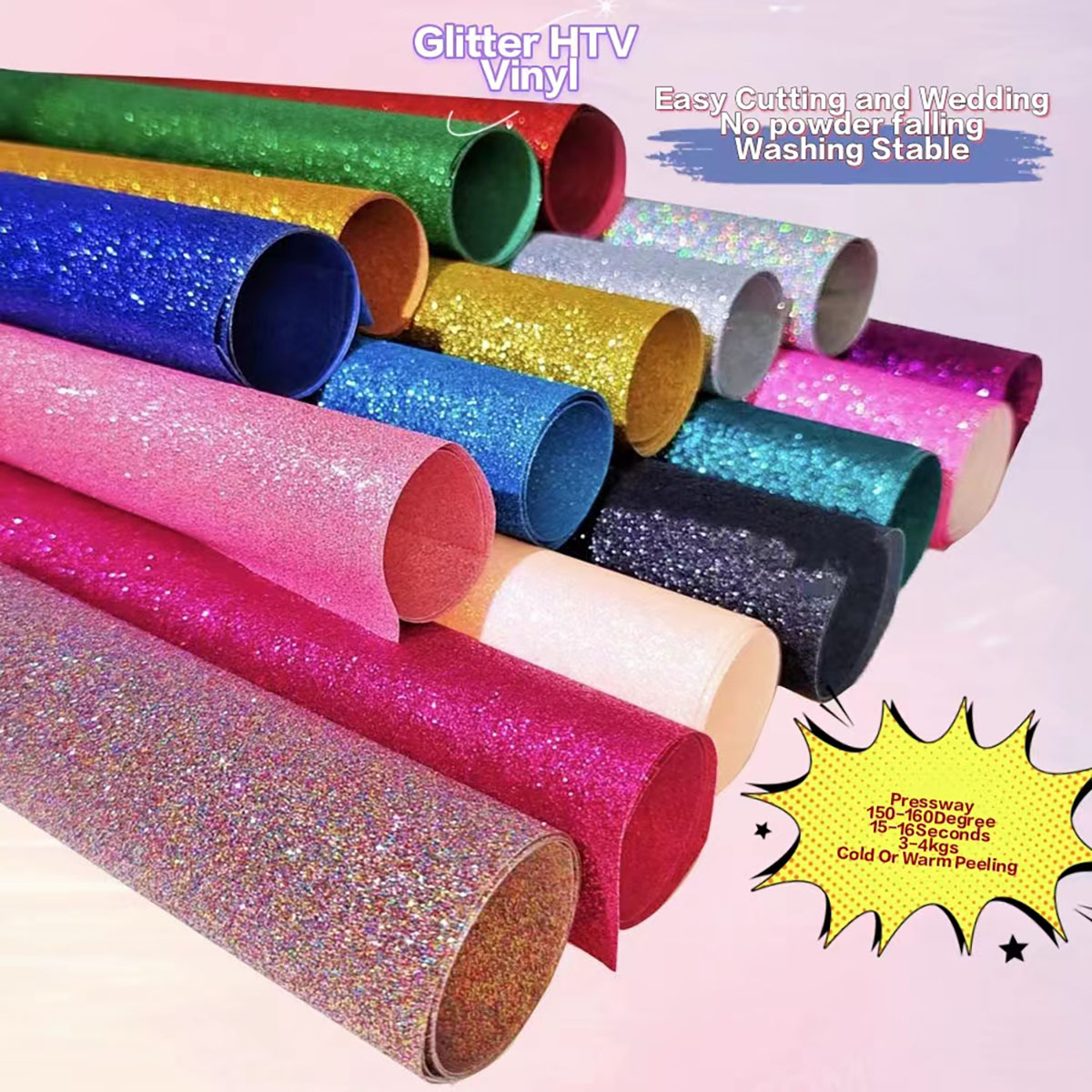 CHEONET HTV --- Glitter Heat T - Glitter Vinyl Roll ulasan dan harga