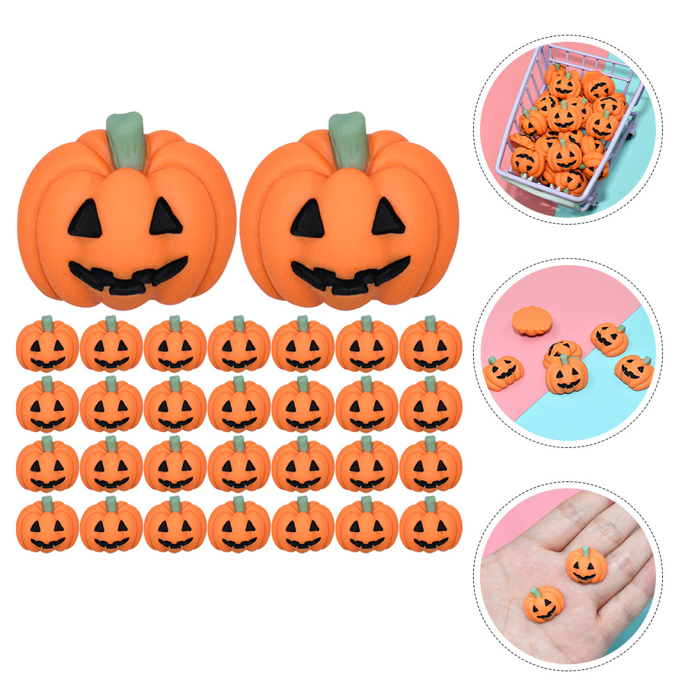 50Pcs Mini Resin Pumpkin Charm - Embellish Craft ulasan dan harga